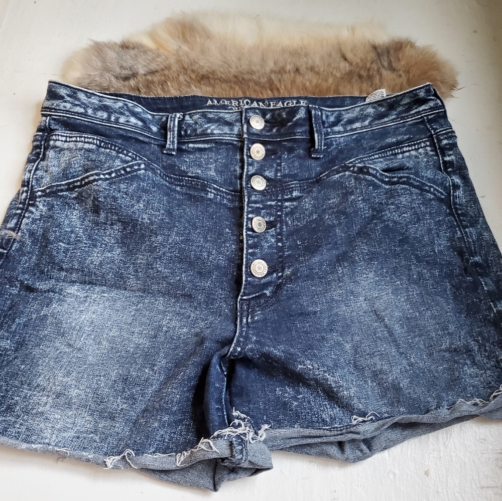 Acid wash Highwaisted Jean Shorts